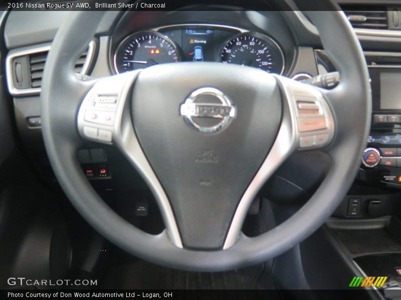Brilliant Silver / Charcoal 2016 Nissan Rogue SV AWD