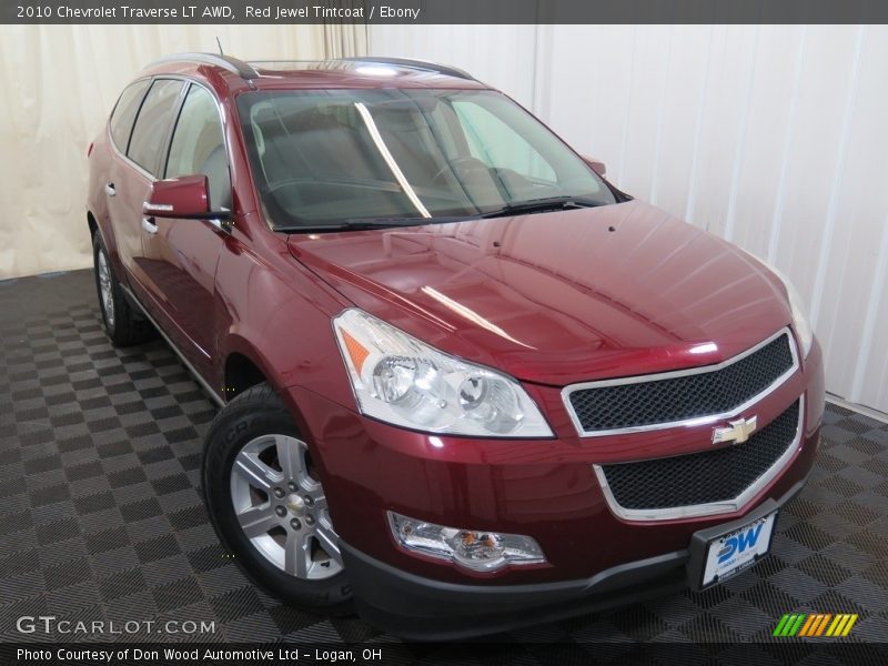 Red Jewel Tintcoat / Ebony 2010 Chevrolet Traverse LT AWD