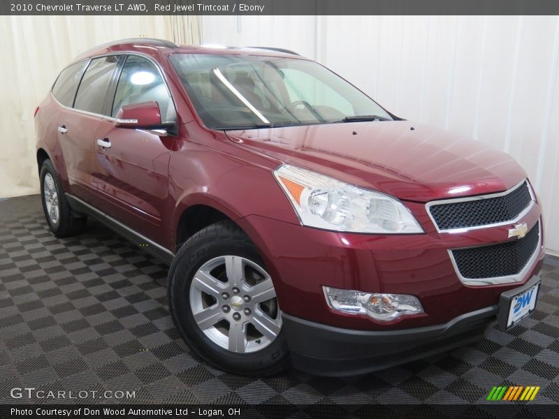 Red Jewel Tintcoat / Ebony 2010 Chevrolet Traverse LT AWD