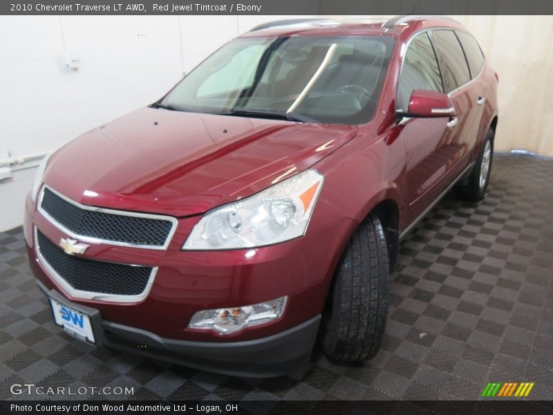 Red Jewel Tintcoat / Ebony 2010 Chevrolet Traverse LT AWD
