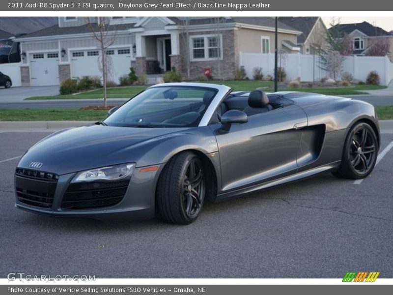 Daytona Grey Pearl Effect / Black Fine Nappa Leather 2011 Audi R8 Spyder 5.2 FSI quattro
