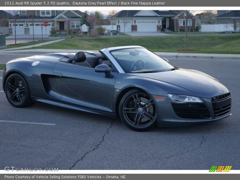 Daytona Grey Pearl Effect / Black Fine Nappa Leather 2011 Audi R8 Spyder 5.2 FSI quattro