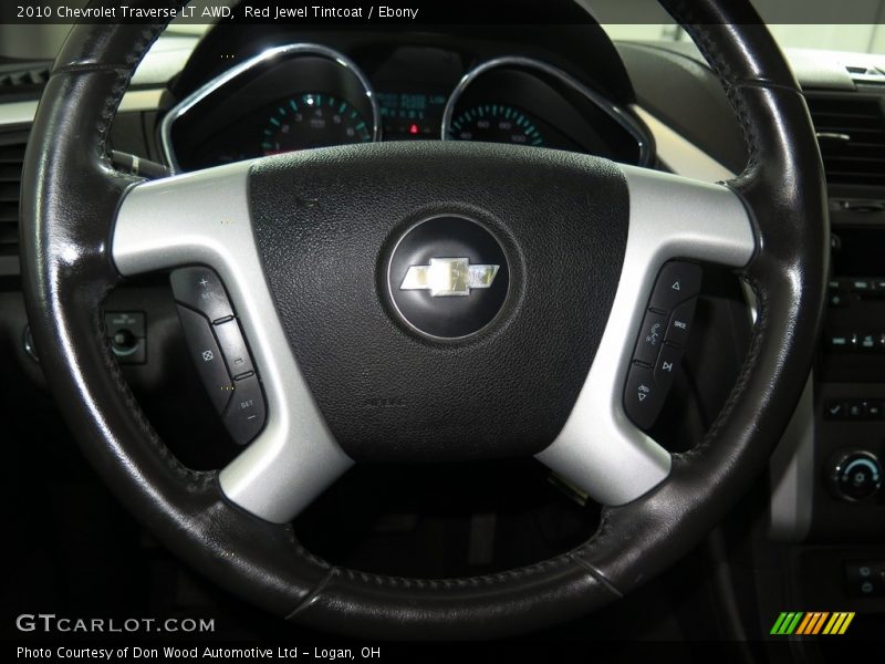 Red Jewel Tintcoat / Ebony 2010 Chevrolet Traverse LT AWD