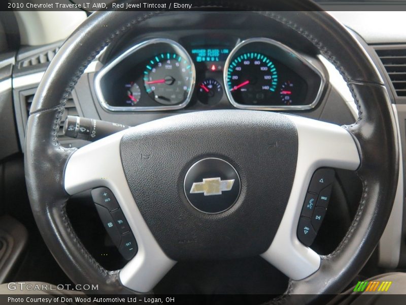 Red Jewel Tintcoat / Ebony 2010 Chevrolet Traverse LT AWD
