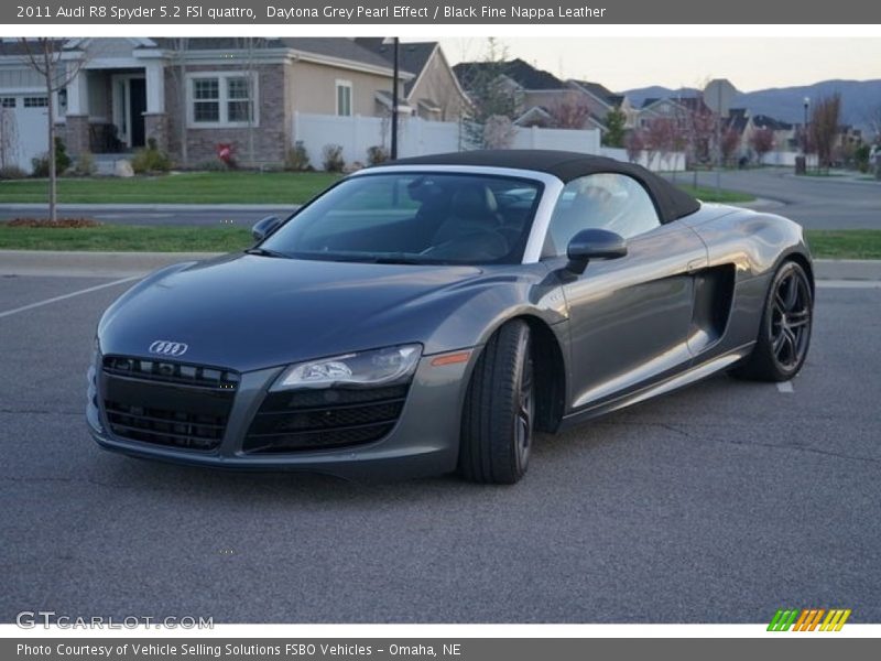 Daytona Grey Pearl Effect / Black Fine Nappa Leather 2011 Audi R8 Spyder 5.2 FSI quattro