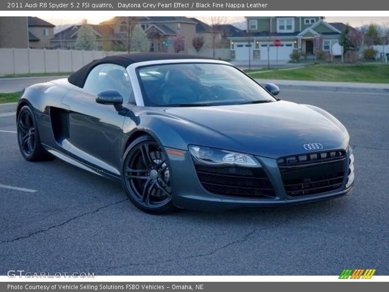 Daytona Grey Pearl Effect / Black Fine Nappa Leather 2011 Audi R8 Spyder 5.2 FSI quattro