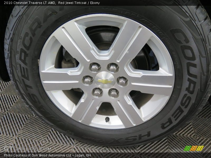 Red Jewel Tintcoat / Ebony 2010 Chevrolet Traverse LT AWD