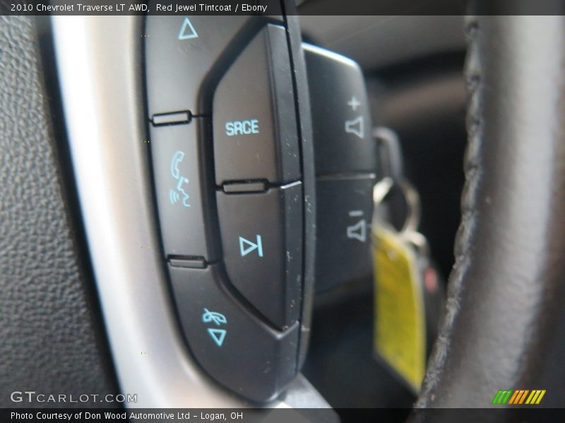 Red Jewel Tintcoat / Ebony 2010 Chevrolet Traverse LT AWD
