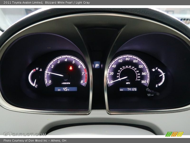 Blizzard White Pearl / Light Gray 2011 Toyota Avalon Limited