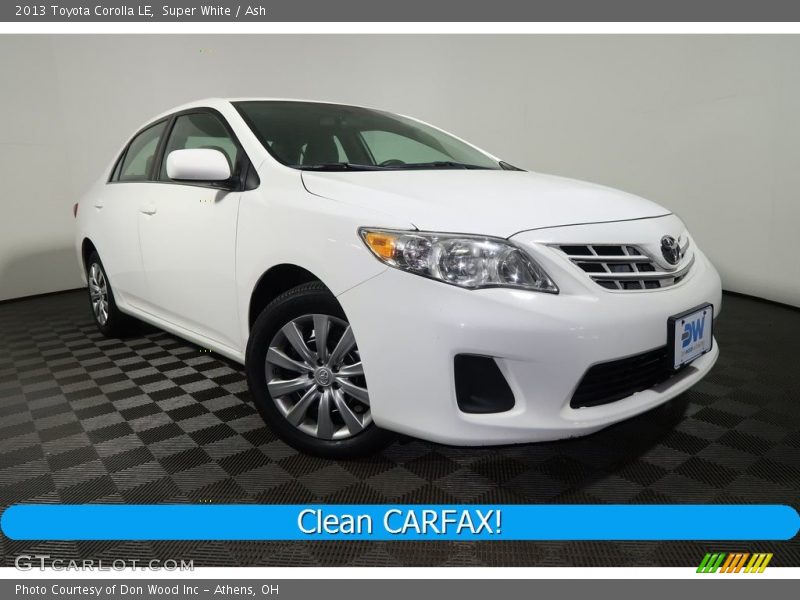 Super White / Ash 2013 Toyota Corolla LE