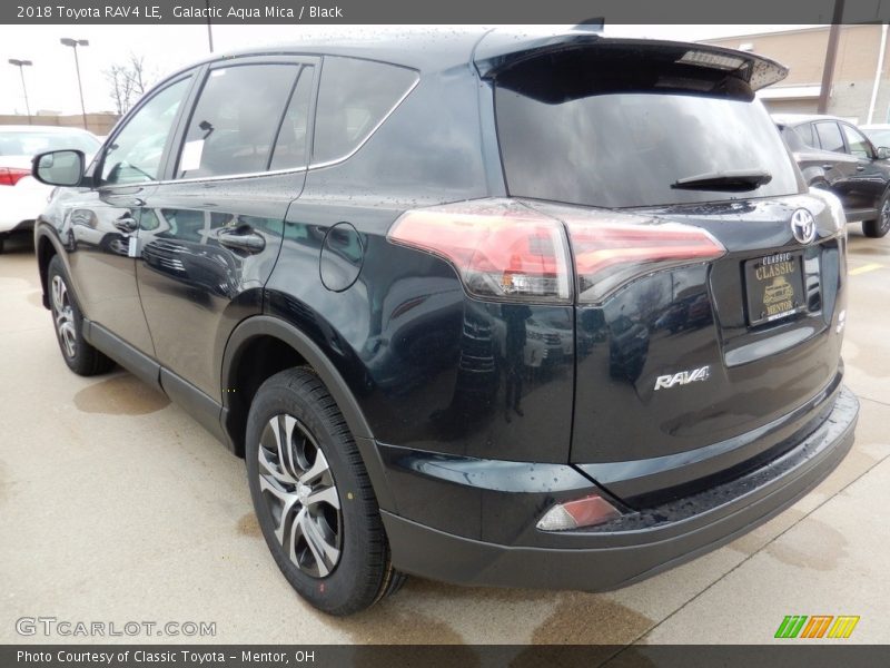 Galactic Aqua Mica / Black 2018 Toyota RAV4 LE