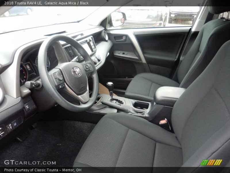 Galactic Aqua Mica / Black 2018 Toyota RAV4 LE