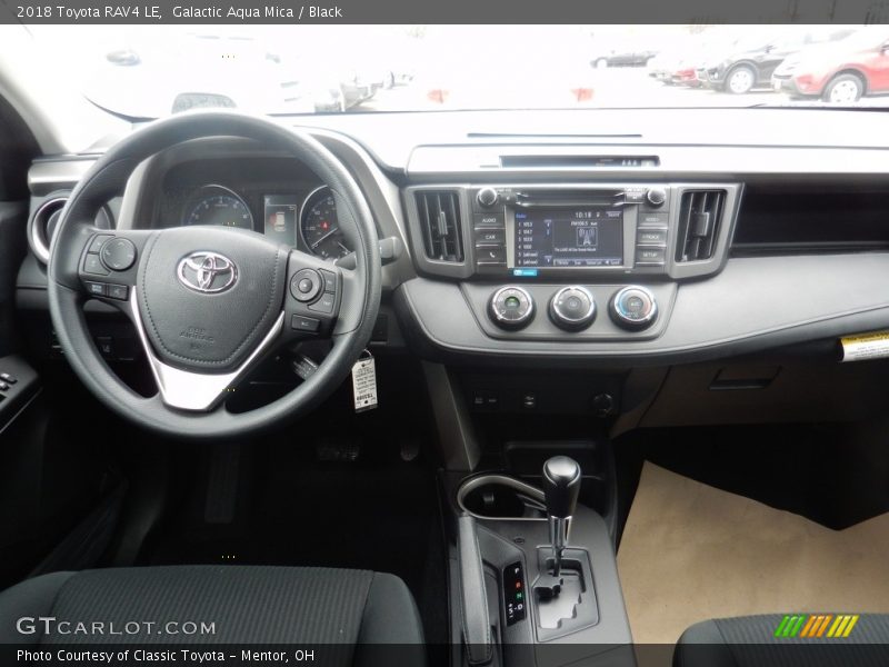Galactic Aqua Mica / Black 2018 Toyota RAV4 LE