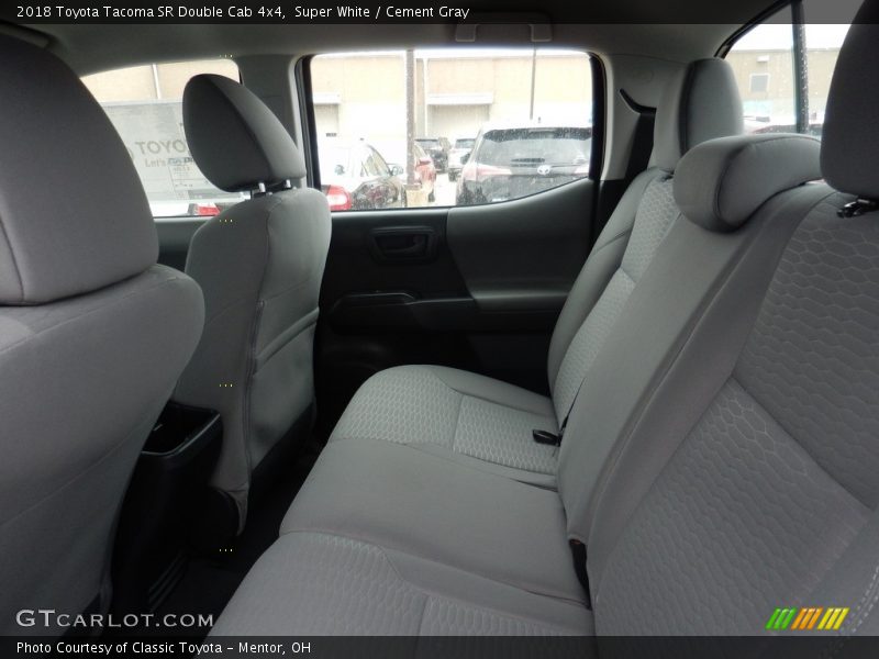 Super White / Cement Gray 2018 Toyota Tacoma SR Double Cab 4x4