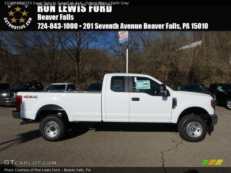 Oxford White / Earth Gray 2018 Ford F250 Super Duty XL SuperCab 4x4