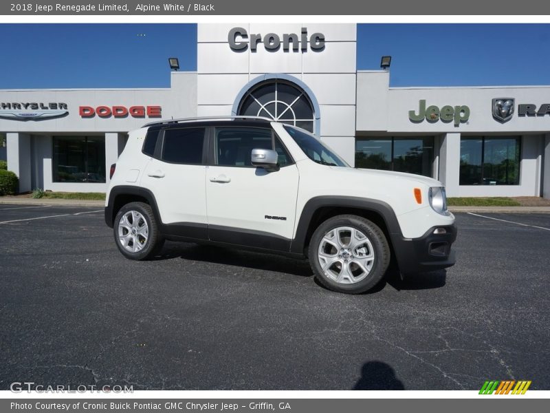 Alpine White / Black 2018 Jeep Renegade Limited