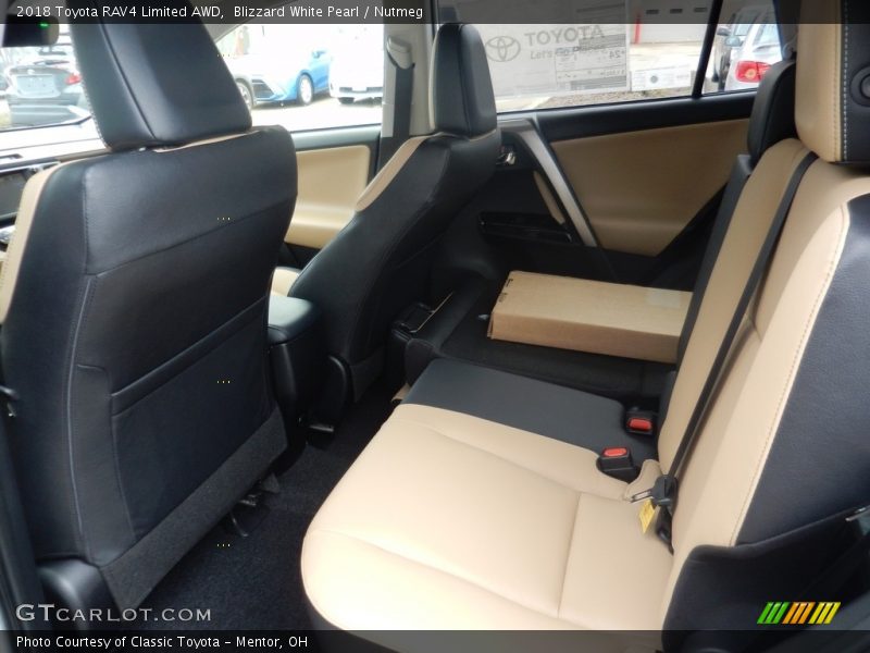 Blizzard White Pearl / Nutmeg 2018 Toyota RAV4 Limited AWD