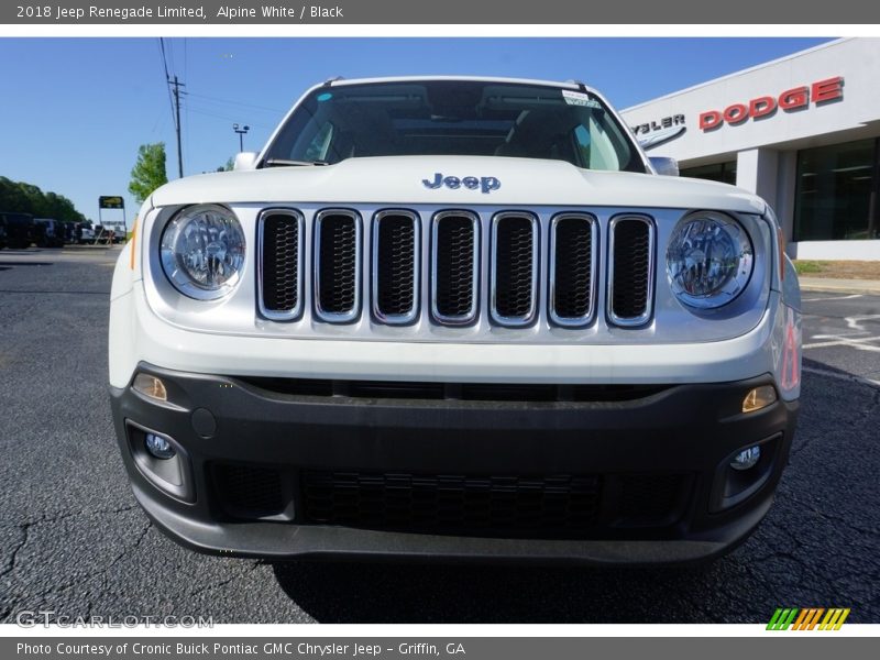 Alpine White / Black 2018 Jeep Renegade Limited