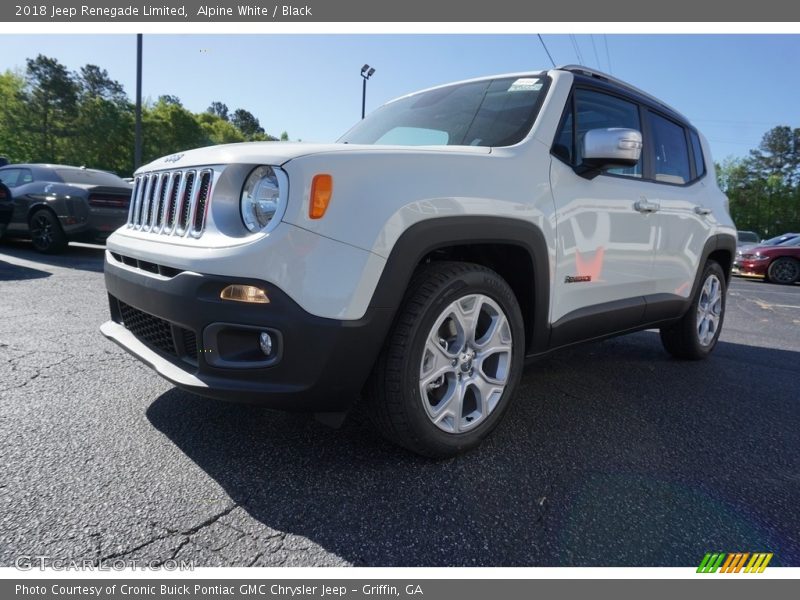 Alpine White / Black 2018 Jeep Renegade Limited