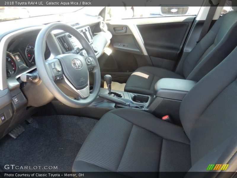 Galactic Aqua Mica / Black 2018 Toyota RAV4 LE