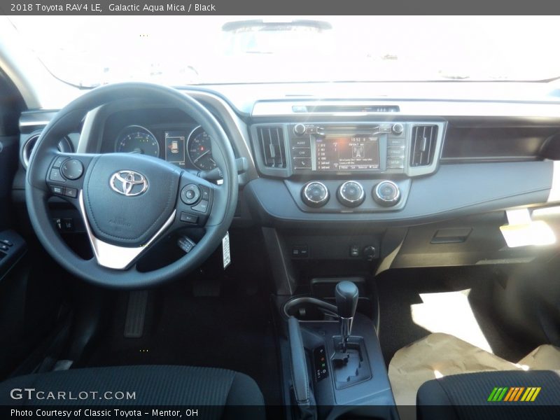 Galactic Aqua Mica / Black 2018 Toyota RAV4 LE