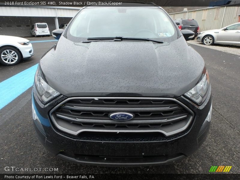 Shadow Black / Ebony Black/Copper 2018 Ford EcoSport SES 4WD