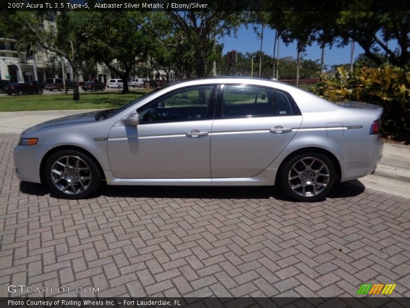 Alabaster Silver Metallic / Ebony/Silver 2007 Acura TL 3.5 Type-S