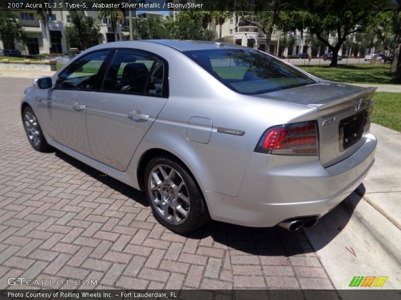 Alabaster Silver Metallic / Ebony/Silver 2007 Acura TL 3.5 Type-S