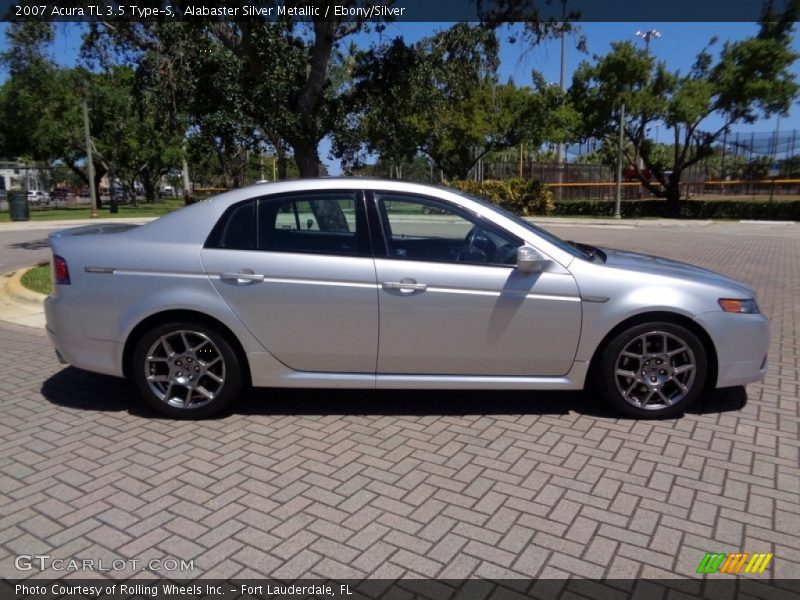 Alabaster Silver Metallic / Ebony/Silver 2007 Acura TL 3.5 Type-S