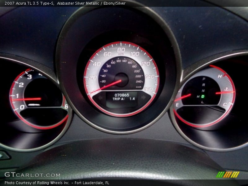 Alabaster Silver Metallic / Ebony/Silver 2007 Acura TL 3.5 Type-S