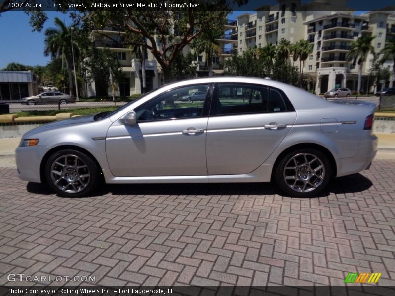 Alabaster Silver Metallic / Ebony/Silver 2007 Acura TL 3.5 Type-S