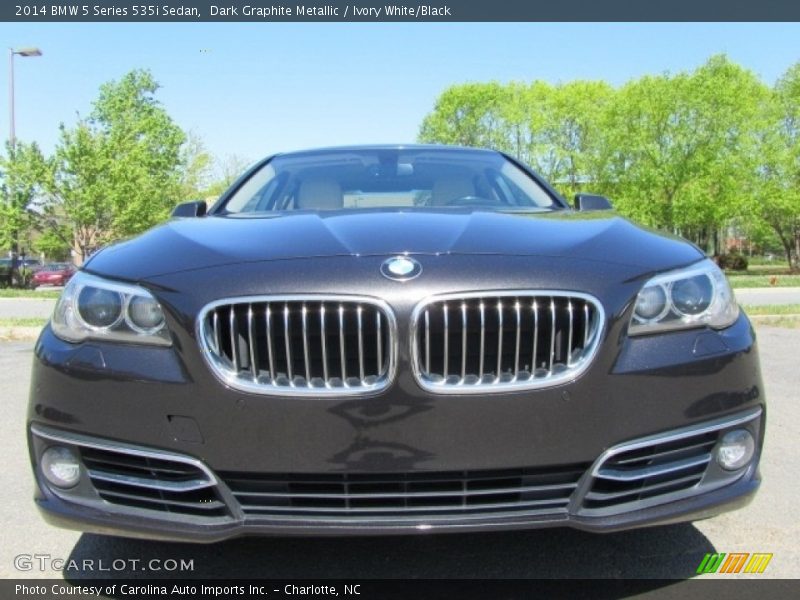 Dark Graphite Metallic / Ivory White/Black 2014 BMW 5 Series 535i Sedan