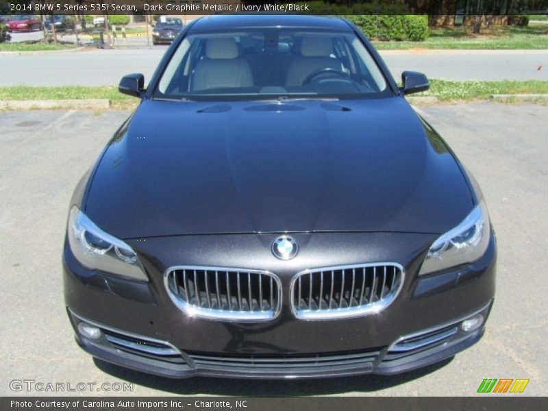 Dark Graphite Metallic / Ivory White/Black 2014 BMW 5 Series 535i Sedan