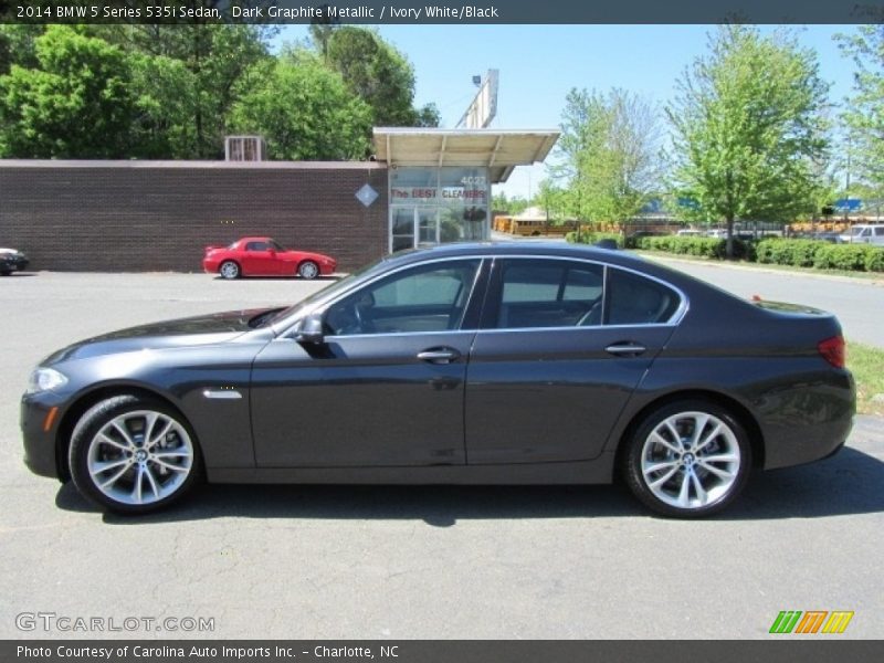 Dark Graphite Metallic / Ivory White/Black 2014 BMW 5 Series 535i Sedan