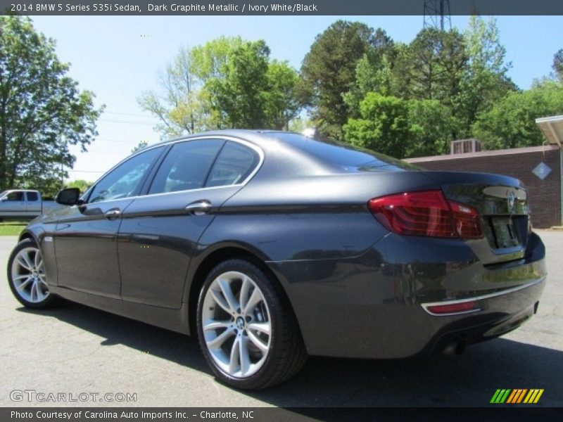 Dark Graphite Metallic / Ivory White/Black 2014 BMW 5 Series 535i Sedan