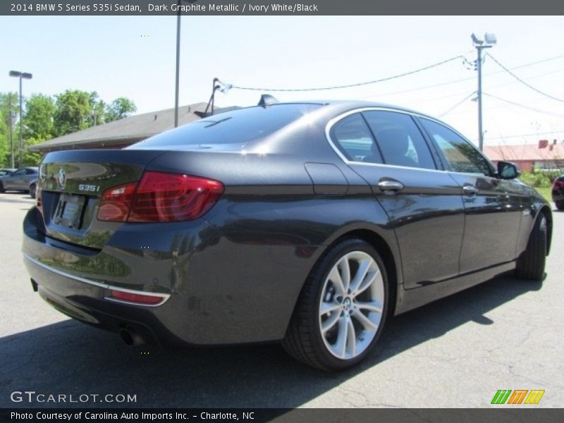 Dark Graphite Metallic / Ivory White/Black 2014 BMW 5 Series 535i Sedan