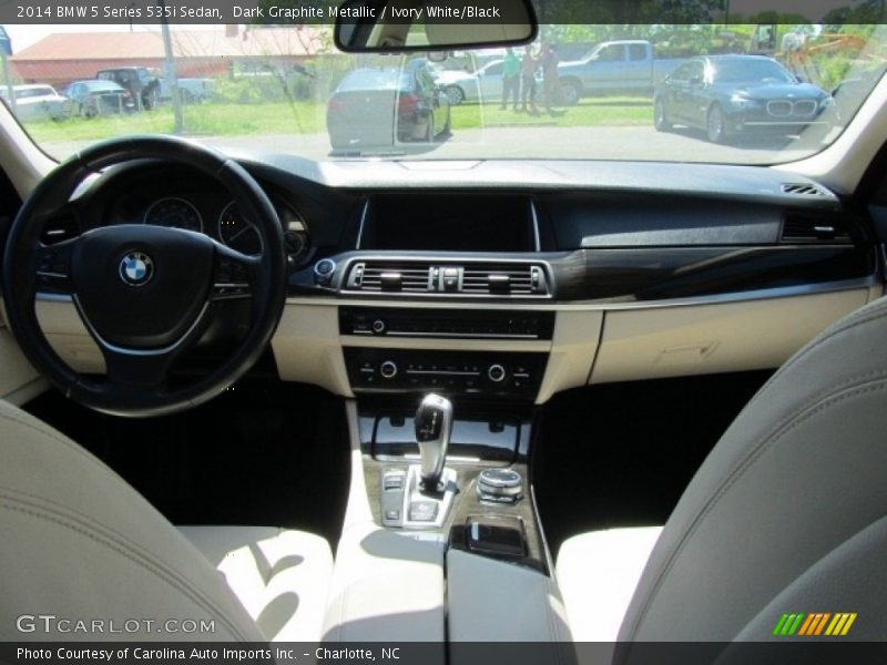 Dark Graphite Metallic / Ivory White/Black 2014 BMW 5 Series 535i Sedan