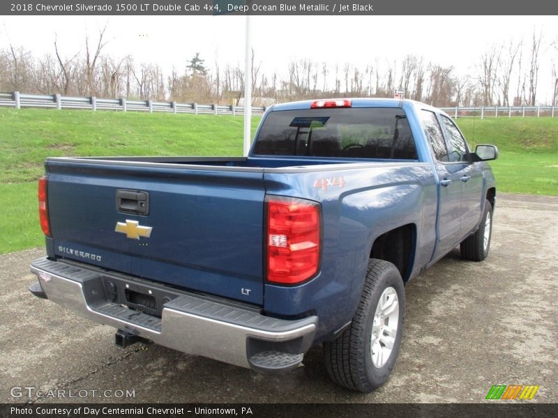 Deep Ocean Blue Metallic / Jet Black 2018 Chevrolet Silverado 1500 LT Double Cab 4x4