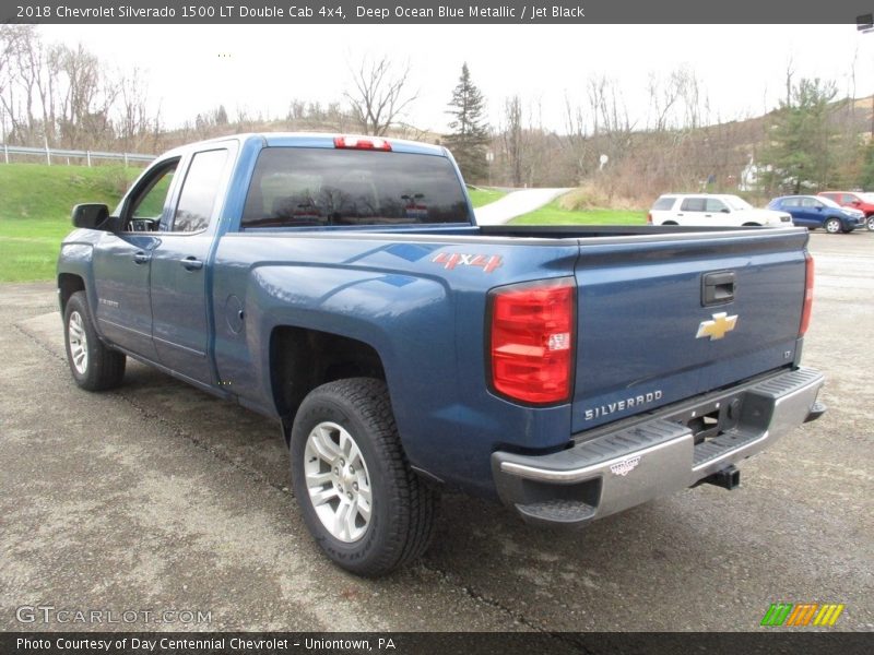 Deep Ocean Blue Metallic / Jet Black 2018 Chevrolet Silverado 1500 LT Double Cab 4x4