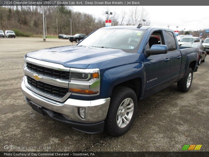 Deep Ocean Blue Metallic / Jet Black 2018 Chevrolet Silverado 1500 LT Double Cab 4x4