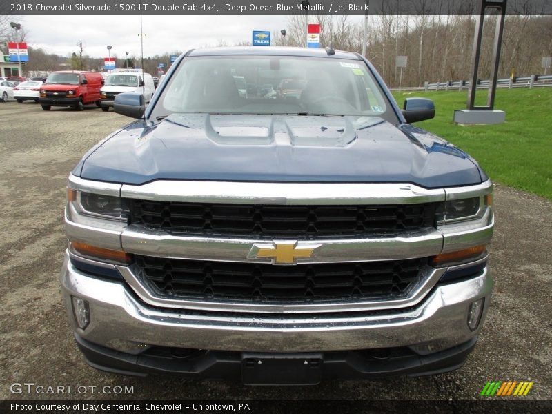 Deep Ocean Blue Metallic / Jet Black 2018 Chevrolet Silverado 1500 LT Double Cab 4x4