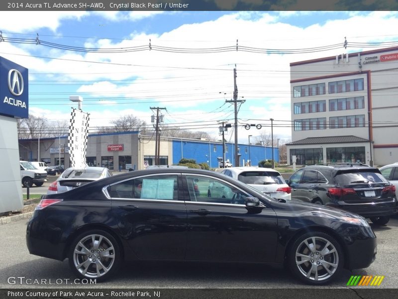 Crystal Black Pearl / Umber 2014 Acura TL Advance SH-AWD