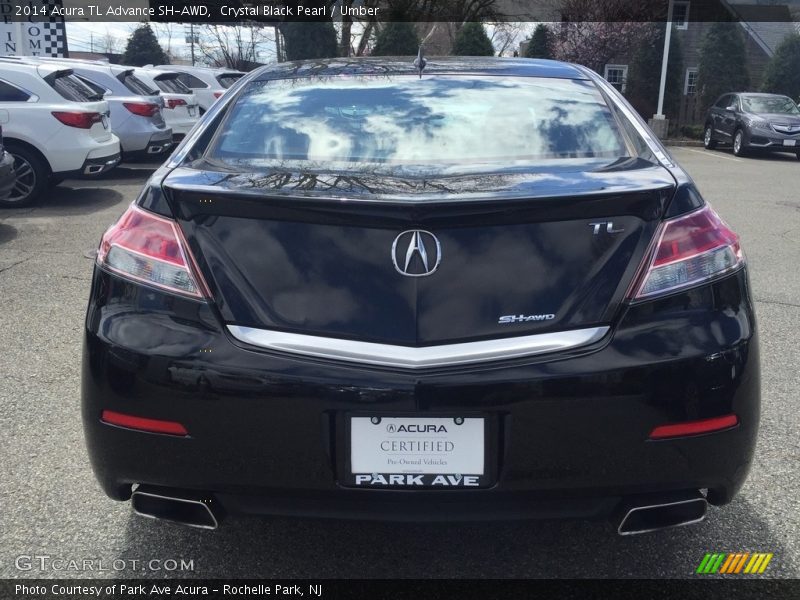 Crystal Black Pearl / Umber 2014 Acura TL Advance SH-AWD