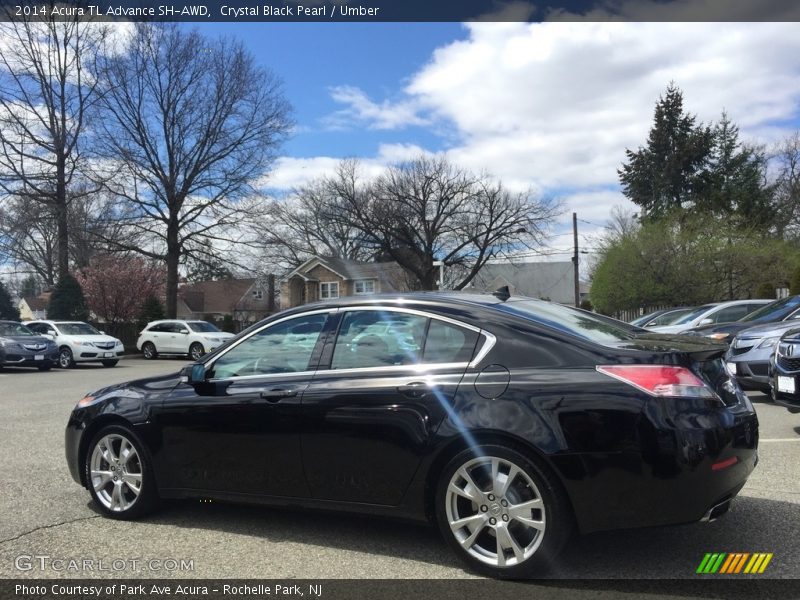 Crystal Black Pearl / Umber 2014 Acura TL Advance SH-AWD