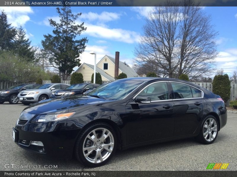 Crystal Black Pearl / Umber 2014 Acura TL Advance SH-AWD