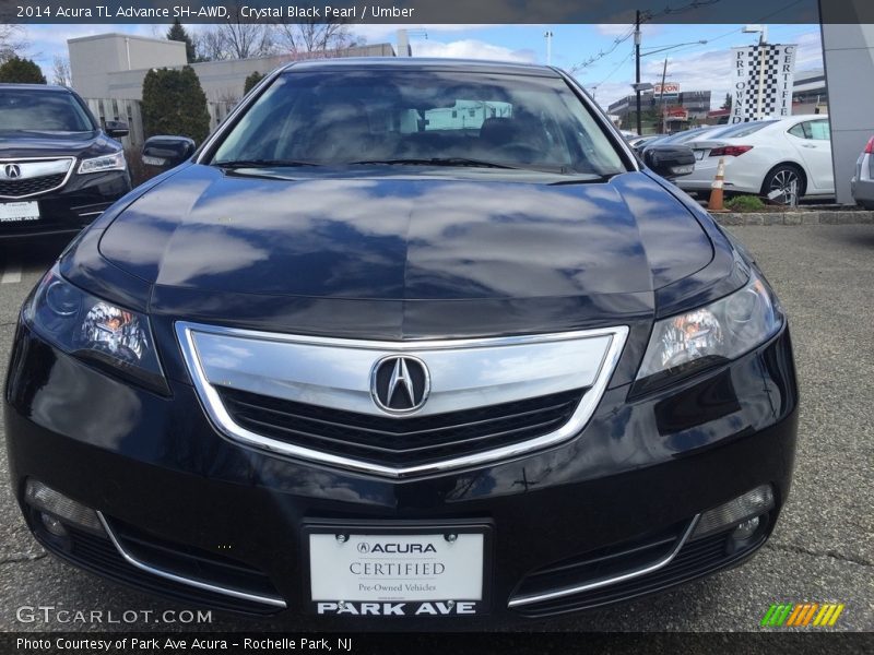 Crystal Black Pearl / Umber 2014 Acura TL Advance SH-AWD