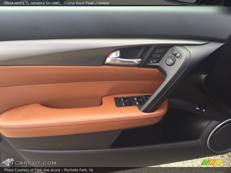 Crystal Black Pearl / Umber 2014 Acura TL Advance SH-AWD