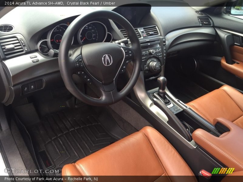 Crystal Black Pearl / Umber 2014 Acura TL Advance SH-AWD