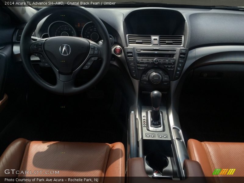 Crystal Black Pearl / Umber 2014 Acura TL Advance SH-AWD