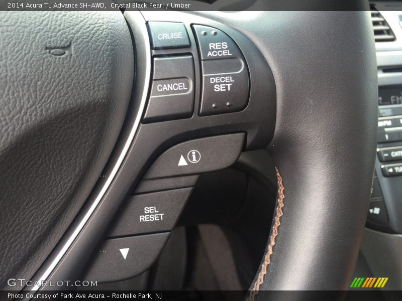 Crystal Black Pearl / Umber 2014 Acura TL Advance SH-AWD